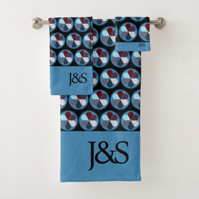 BLUME-PATCHWORT-PATCHWORT BADHANDTUCH SET (Insitu)