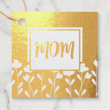 BLUME PATTER MIT CUSTOM TEXT GOLD & WHITE FARBE