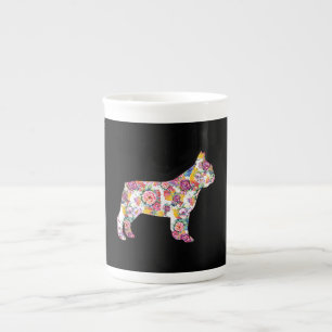 Blume Pattern Französisch Bulldogs Lover Gift Prozellantasse