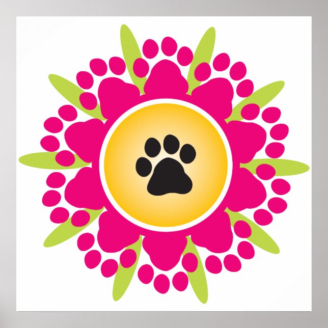 Blume Paw Prints Poster (Vorne)