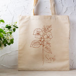 Blume personalisierten Geburtstag Februar Rust Tragetasche<br><div class="desc">Ein wunderschönes,  modernes botanisches Bouquet violetter Blume in Terrakotta-Rostfarbe repräsentiert den Geburtsmonat im Februar. Das ideale Geschenk,  das Ihrem Liebsten zeigt,  wie viel Ihnen wichtig ist. Ideal für jeden Anlaß,  Geburtstage,  beste Freunde,  Muttertag,  Brautjunggeschenk,  Trauzeugin,  junge Mutter und vieles mehr! Einfach Personalisiert mit Ihrer Namenswahl.</div>
