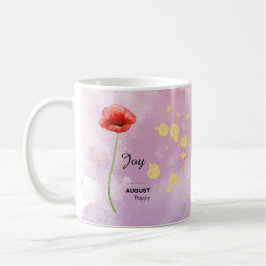 Blume personalisierter August Tasse