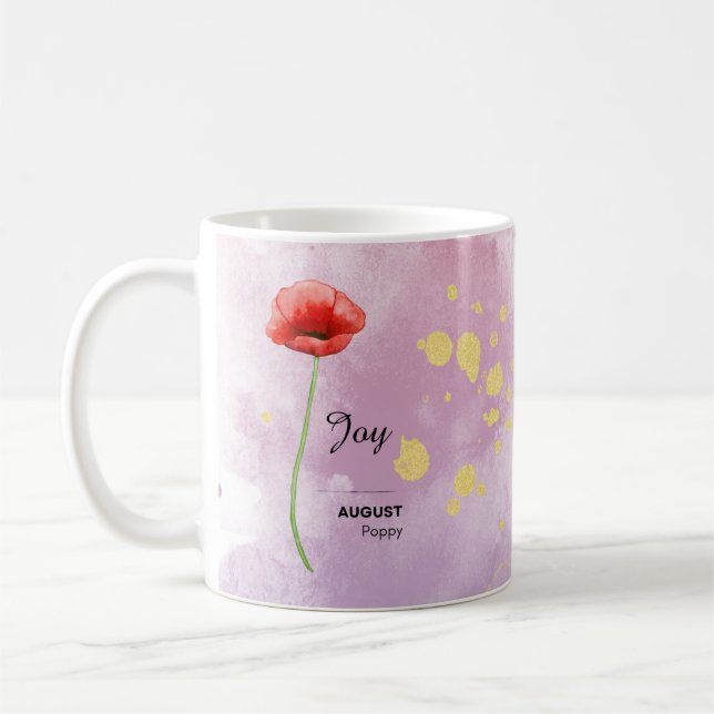 Blume personalisierter August Tasse (Links)