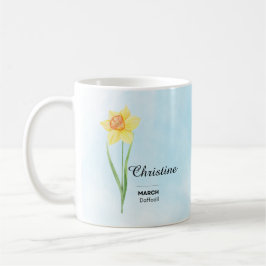 Blume personalisierter März Tasse