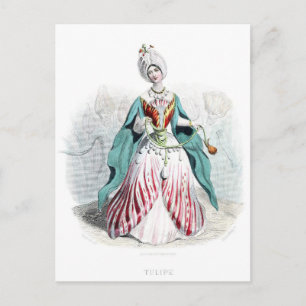 Blume personifiziert postkarte