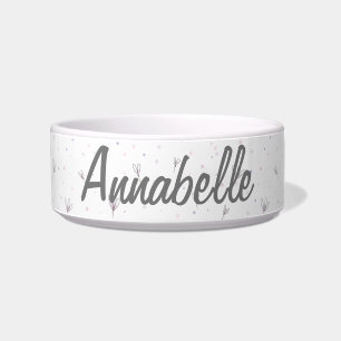 Blume Pet Bowl Personalisierter Name Napf