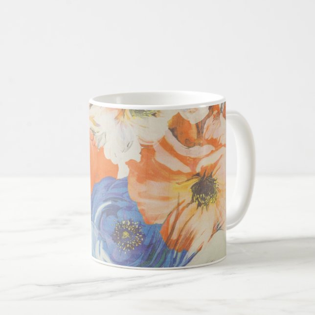 Blume Petals - Blume Kunst Kaffeetasse (VorderseiteRechts)