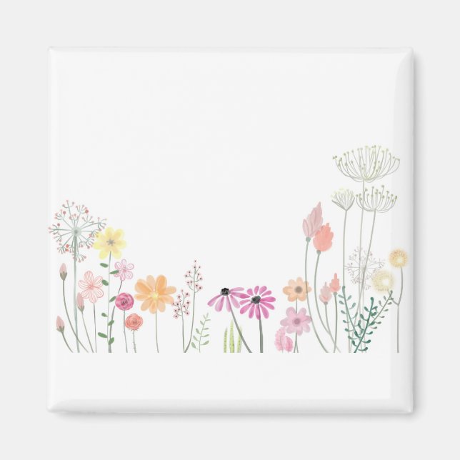 Blume Petals Frühling Blumenwerk Pastel Sommer. Magnet (Vorne)