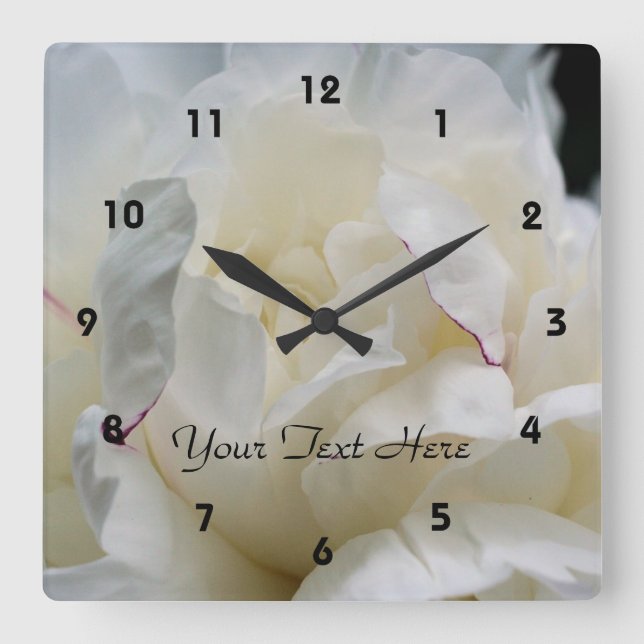 Blume Petals Nature Quadratische Wanduhr (Vorderseite)