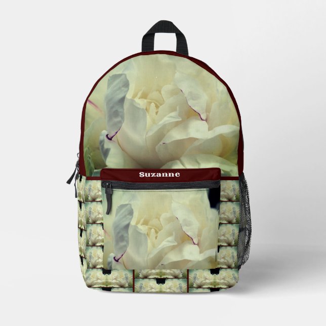 Blume Petals Personalisiert Bedruckter Rucksack (Vorderseite)