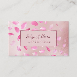 Blume Petals Rose Gold Fossil Visitenkarte