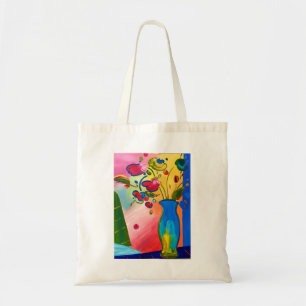 Blume Peter Max inspirierte Tasche