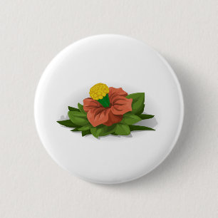 Blume Pflanze Grüner Gelbgrüner Naturfrühling Button