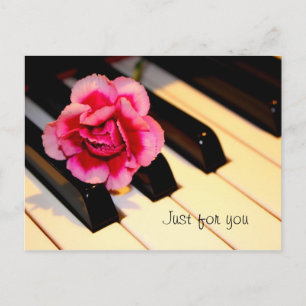Blume Piano, nur für Sie Postkarte