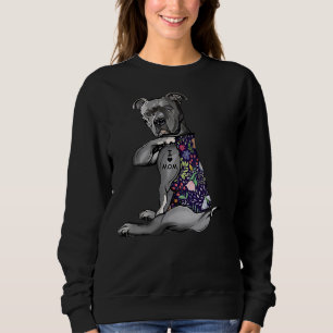 Blume Pitbull I Liebe Mama Pitbull Sweatshirt