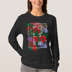 Blume Polens Word Art - Polska Polnischer Stolz T-Shirt