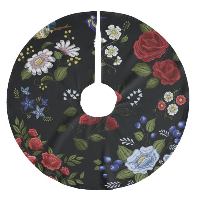 Blume Polyester Weihnachtsbaumdecke (Vorderseite)