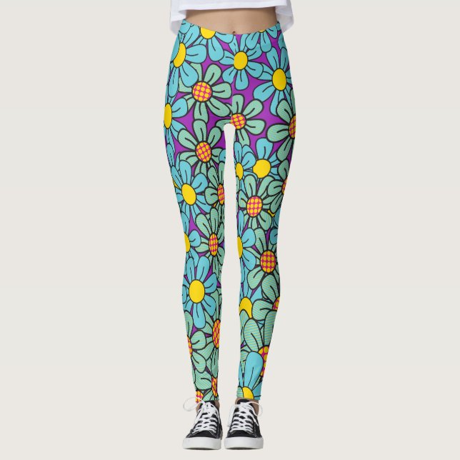 Blume Pop Leggings (Vorderseite)