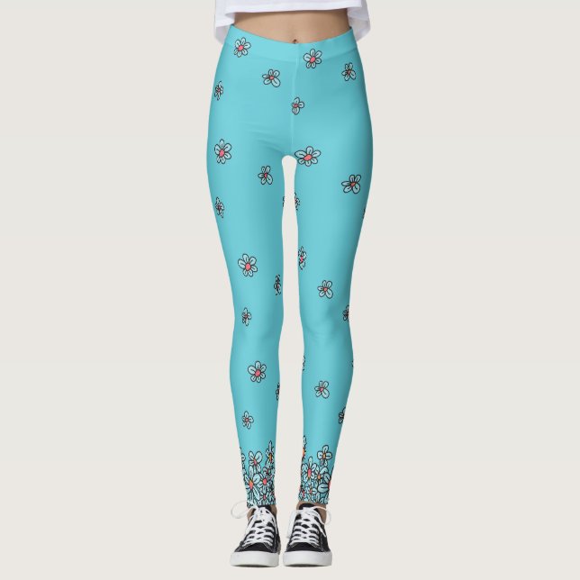 Blume Pop Leggings (Vorderseite)