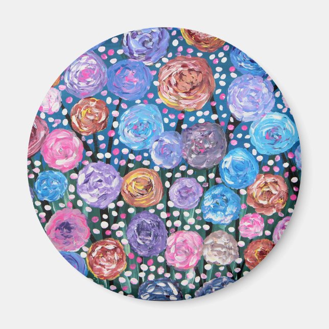 Blume Pop Magnet (Vorne)