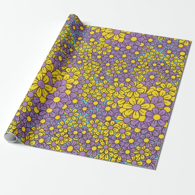 Blume Pop Wrapping Paper Geschenkpapier (Ungerollt)