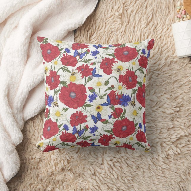 Blume Poppy Cushion Kissen (Decke)