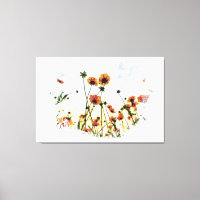 *~* Blume Poppy Field Floral AR9 Canvas Print