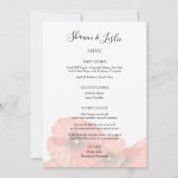Blume Poppy Wedding Reception Menü
