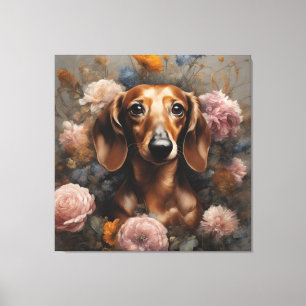 Blume Portraits von Hunden 1 Leinwanddruck