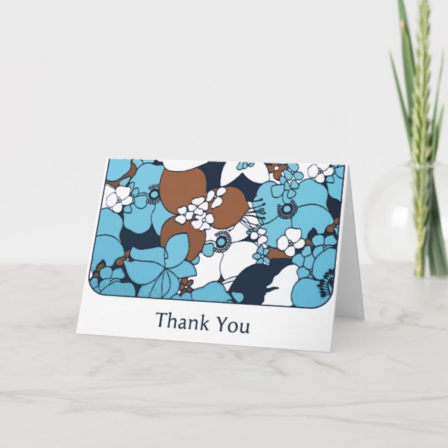 Blume Posh Dankeskarte (Vorderseite)