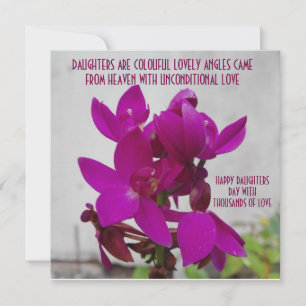 BLUME POST-KARTE FÜR DEN TOCHTERTAG