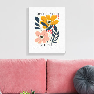 Blume Poster, Blume Market Print Leinwanddruck