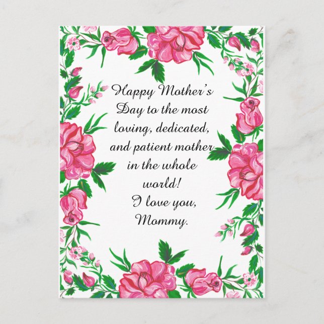 Blume Postkarte (Vorderseite)