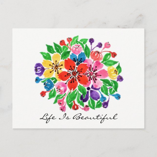 Blume Postkarte (Vorderseite)