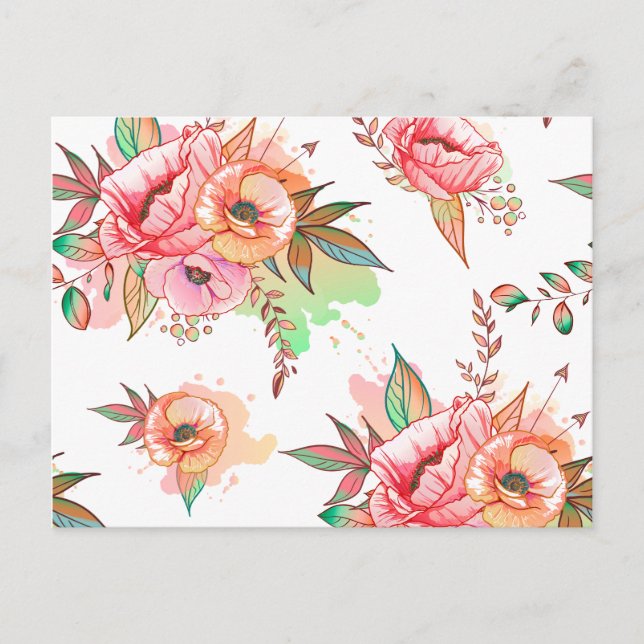 Blume Postkarte (Vorderseite)