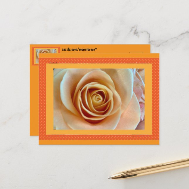 Blume Postkarte (Vorderseite/Rückseite Beispiel)