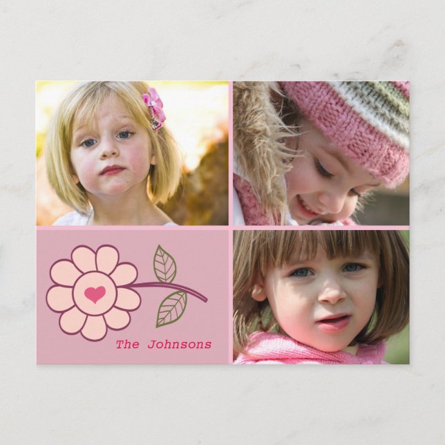 Blume Postkarte (Vorderseite)