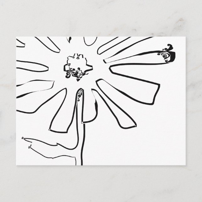 Blume Postkarte (Vorderseite)