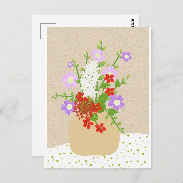 Blume Postkarte (Vorne/Hinten)