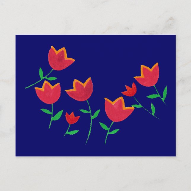 Blume Postkarte (Vorderseite)