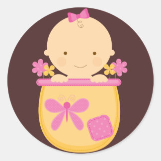 Blume Pot Baby Umschlag Aufkleber