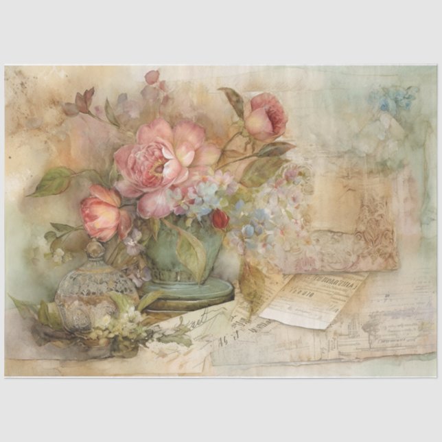 Blume Pot Seidenpapier (Vorderseite)