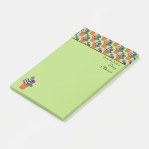 Blume Pots Lila Daisies Personalisiert Post-it Klebezettel