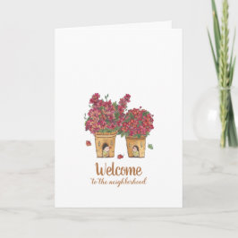 Blume Pots Willkommen Karte