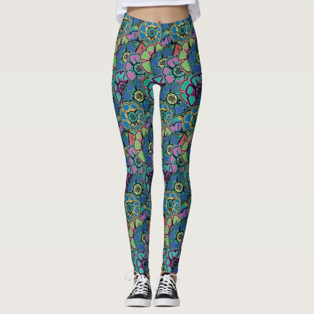 Blume Power #21 Leggings (Vorderseite)