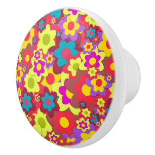 Blume Power 60er-Hippy Keramikknauf