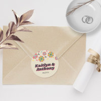 Blume Power 70er Retro Groovy Hochzeit