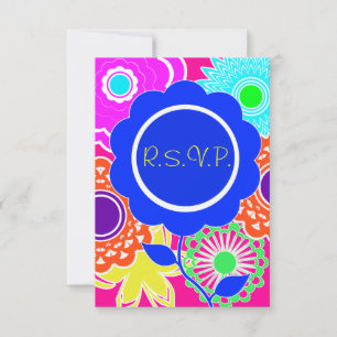 Blume-Power-Antwortkarte Einladung