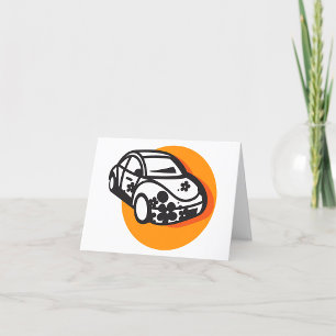 Blume Power Auto Niedlich Hippie Style Dankeskarte