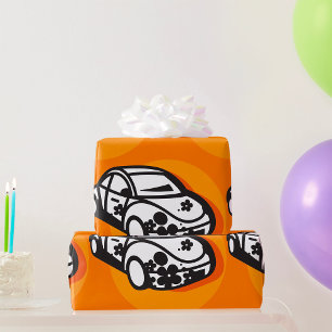 Blume Power Auto Niedlich Hippie Style Geschenkpapier